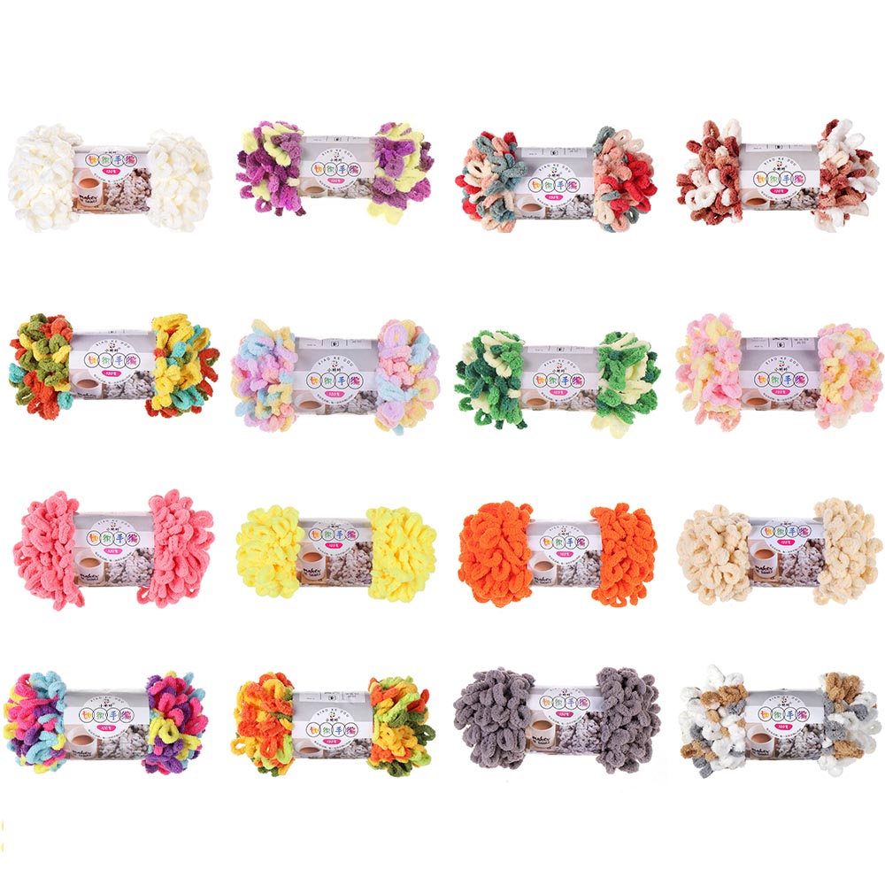 Woven Scarf Blanket - 100g/Roll Finger Loop Garen Draad Pluizig