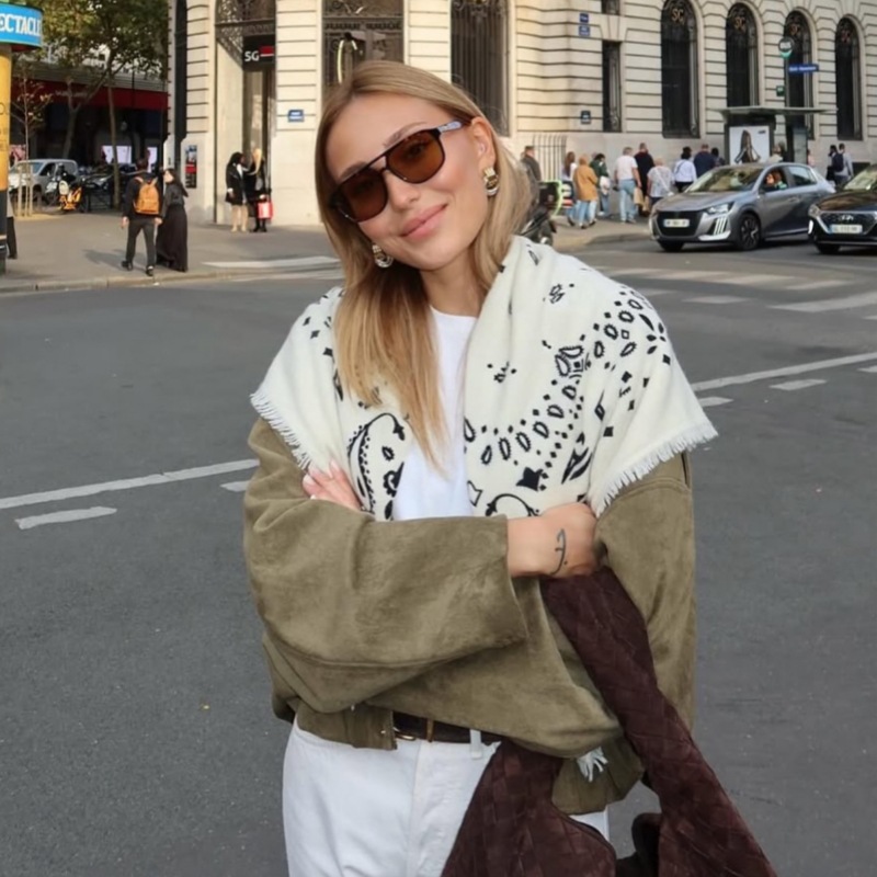 Mode gebreide sjaal met print, - Face Scarf Mask recensie en prijs